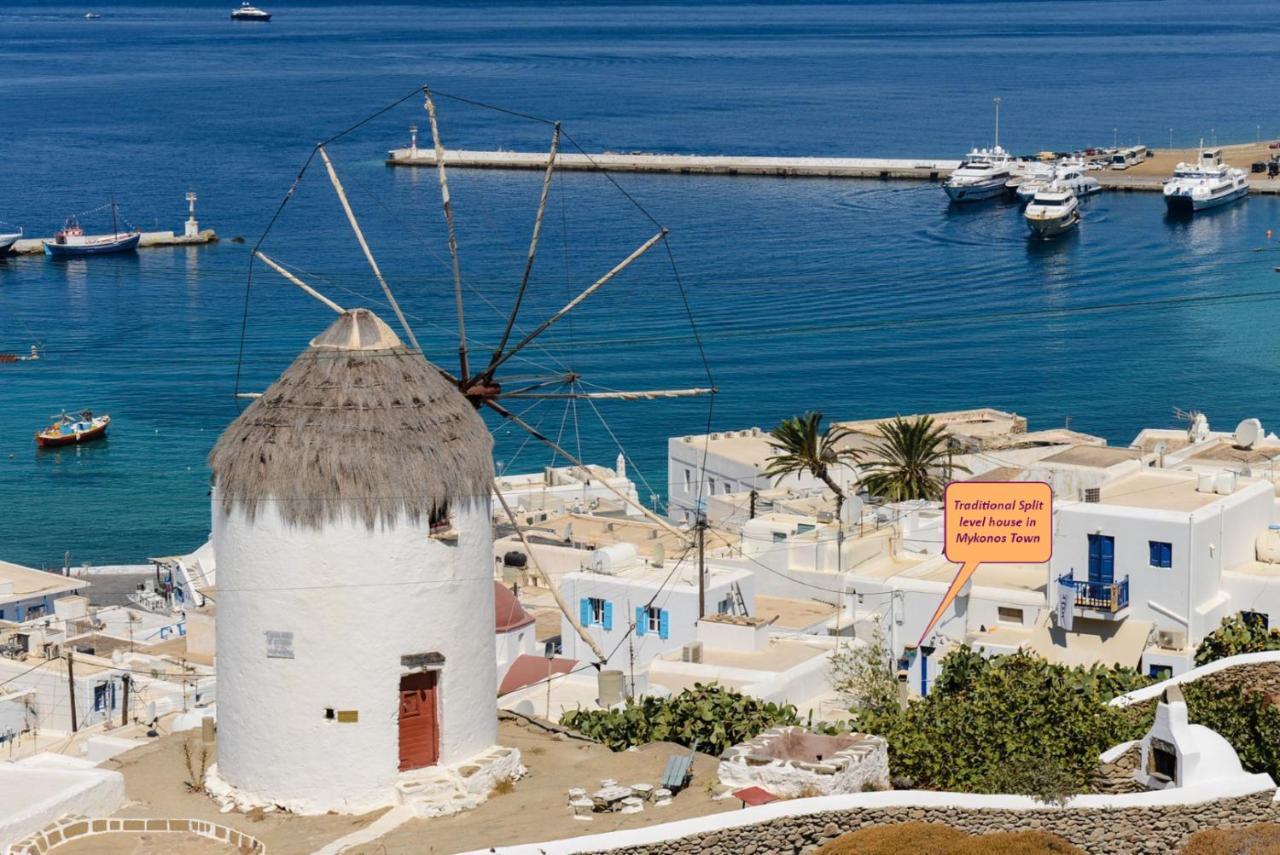 Traditional Split Level House In Mykonos Town Villa Екстериор снимка
